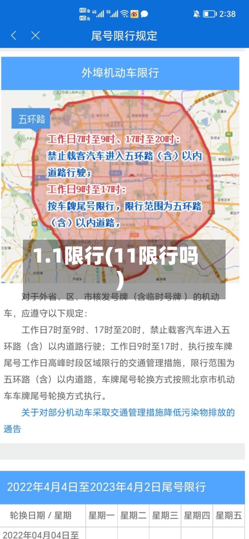 1.1限行(11限行吗)-第2张图片