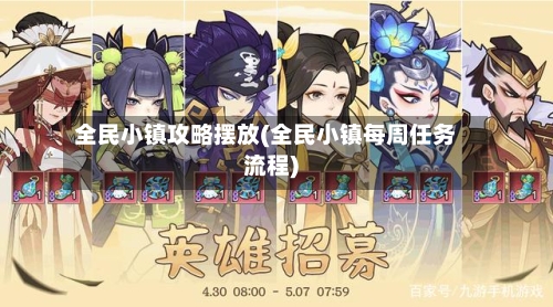 全民小镇攻略摆放(全民小镇每周任务流程)-第2张图片